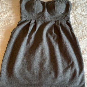 Grey Bustier Mini Dress